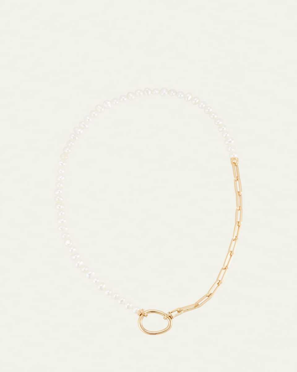 18K Yellow Gold and Pearl Necklace